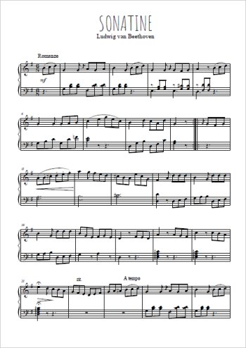Téléchargez l'arrangement pour piano de la partition de Sonatine. 2. Romanze en PDF